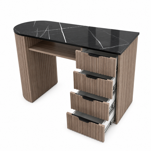 Luxury Manicure Table with 4 Storage Drawers