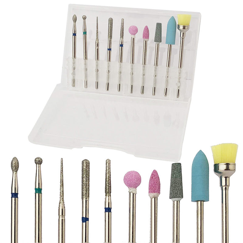 10-Piece Multi-Function Nail Drill Bit Kit