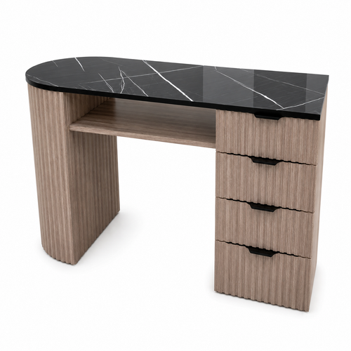 Luxury Manicure Table with 4 Storage Drawers