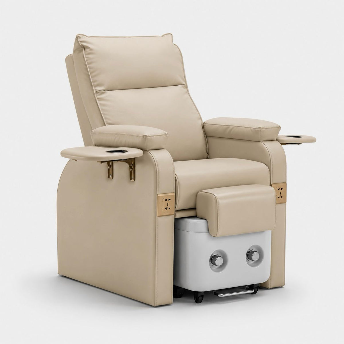 Pedicure Spa Chair with Foot Bath - Beige