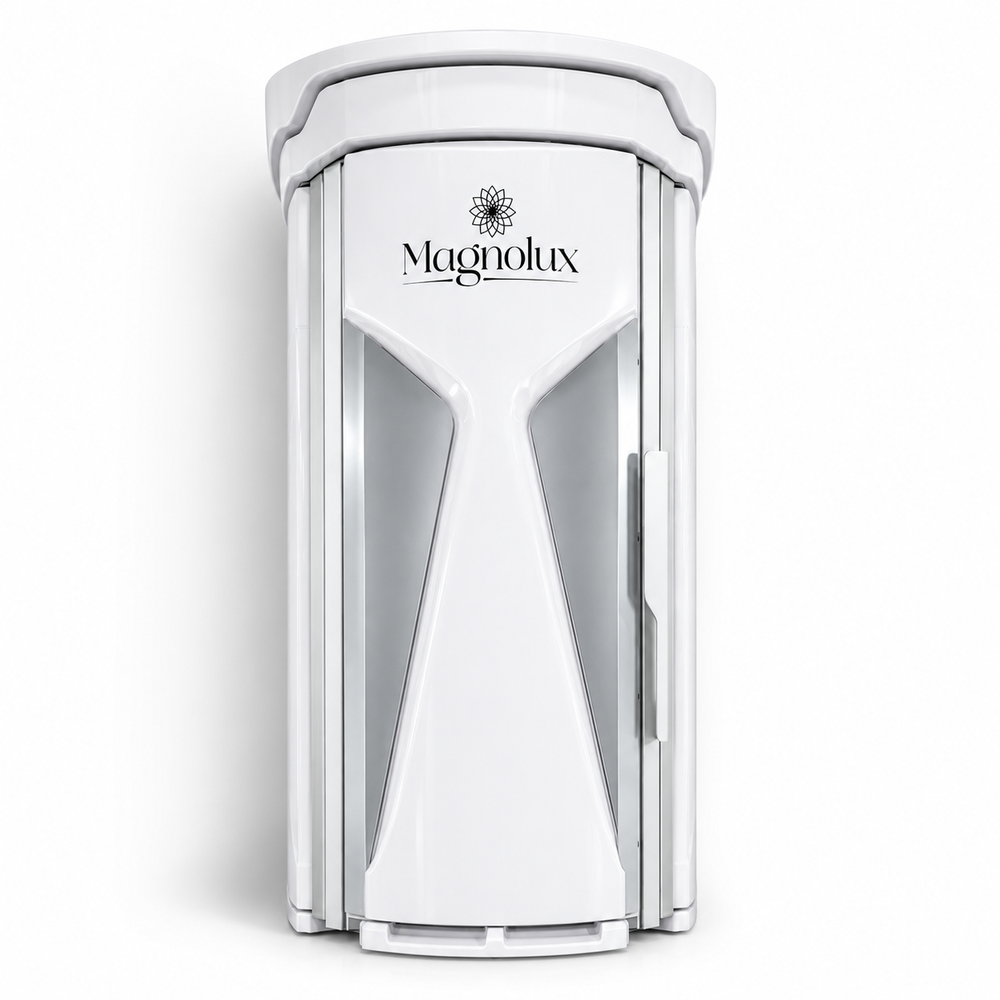 Magnolux Professional Tanning Machine | Vertical Solarium with German Cosmedico Lamps
