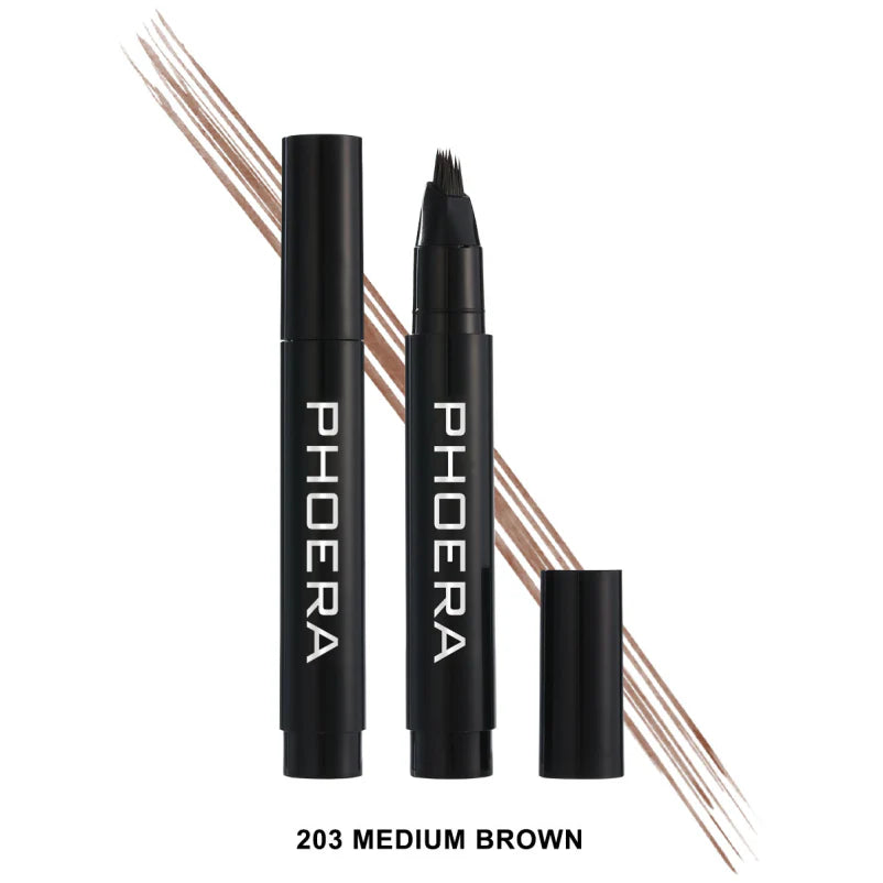 Phoera Instant Hair-like Eyebrow Pen - 203 medium brown