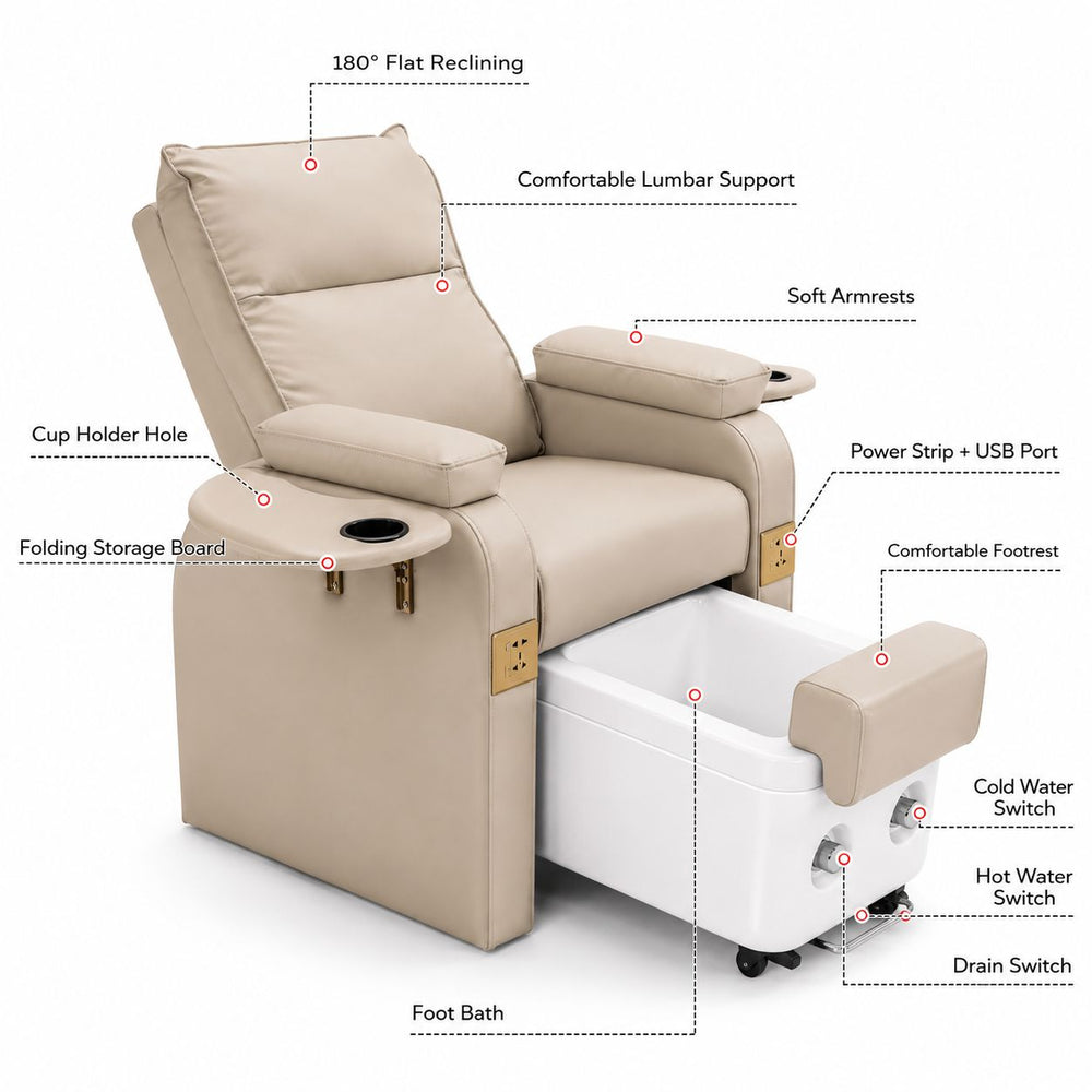 Pedicure Spa Chair with Foot Bath