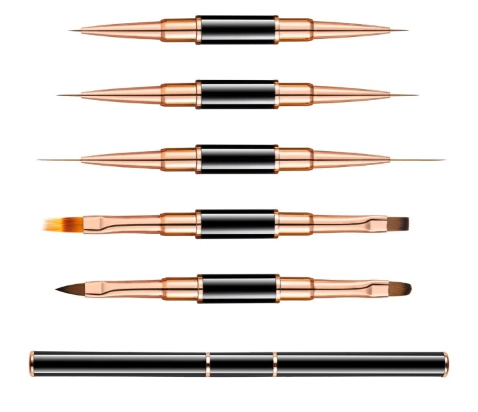 5 Piece Double-Ended Nail Art Brush Set