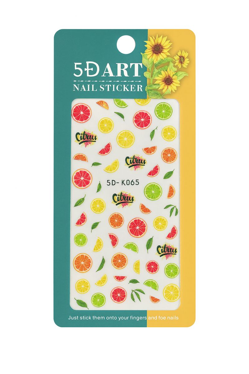 5D Nail Art Sticker Sheet - Citrus