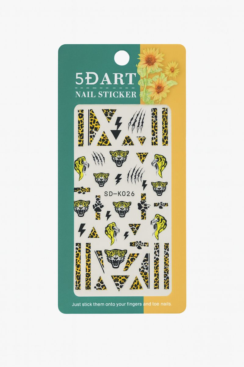 5D Nail Art Sticker Sheet - Lion