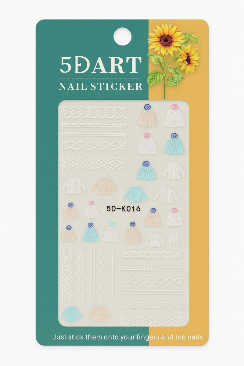 5D Nail Art Sticker Sheet - Sweater
