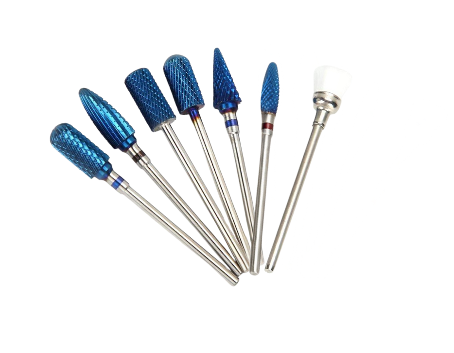 7-Piece Nail Drill Bit Set + Holder