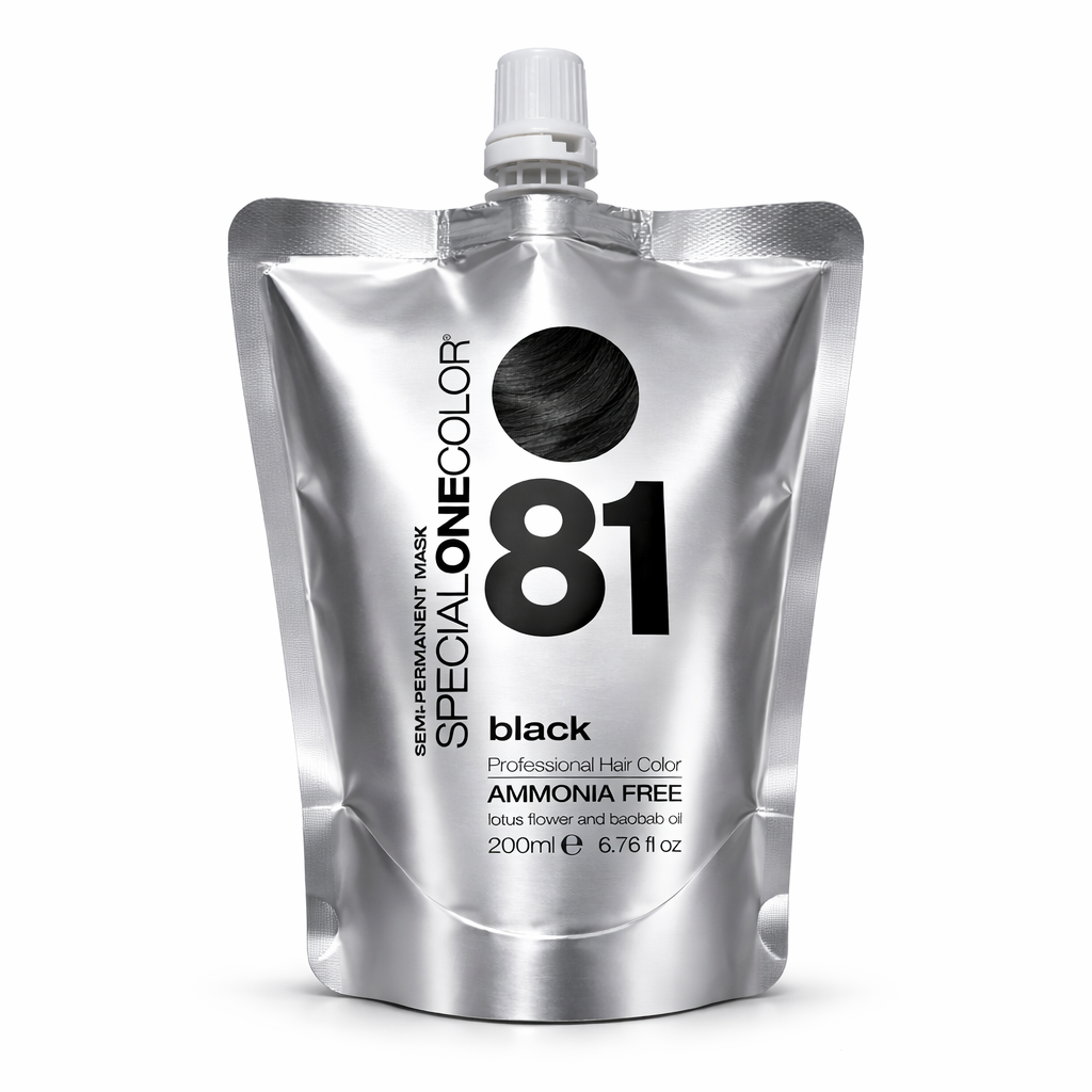 Ammonia-Free Semi-Permanent Hair Color Mask - 81-Black