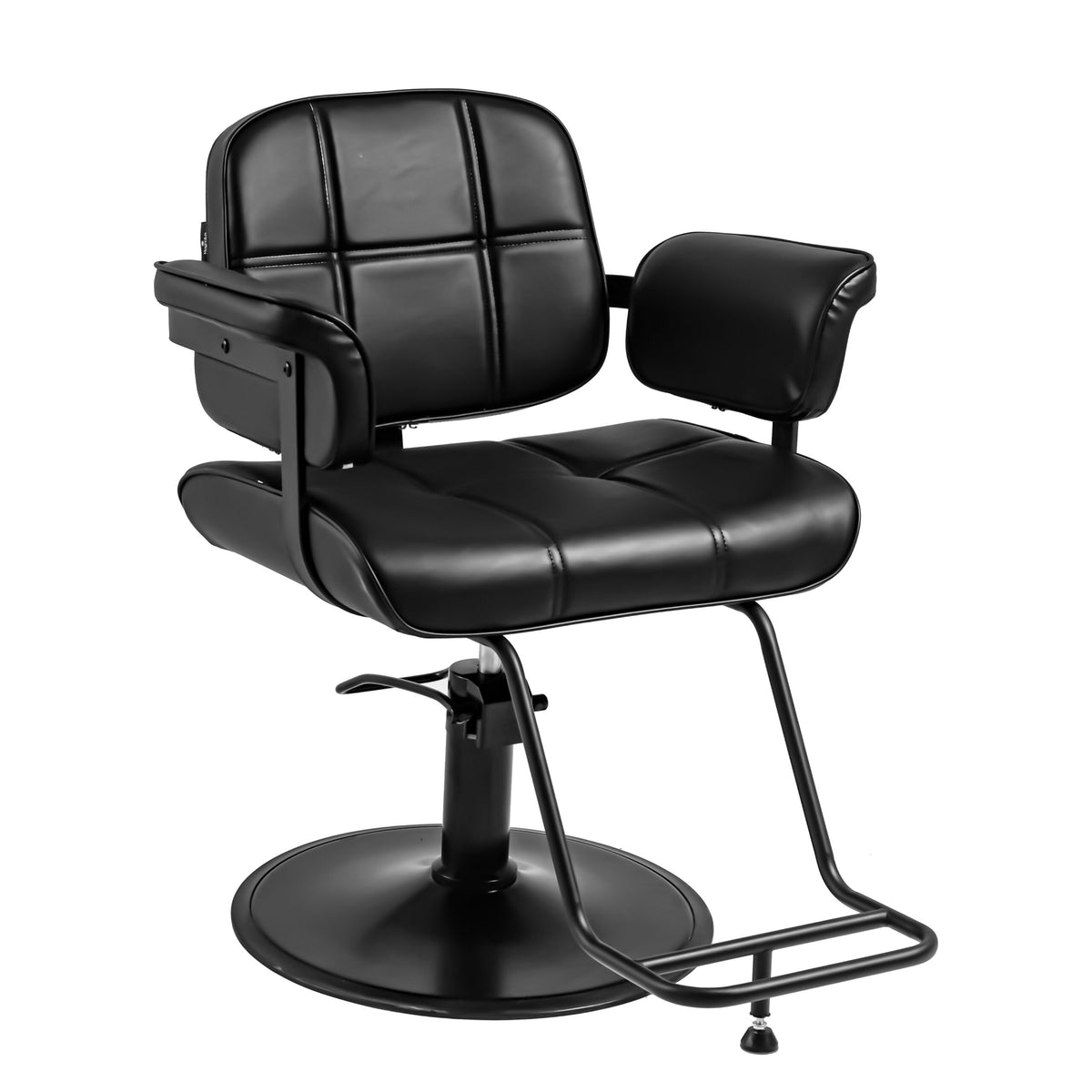 Square Back Salon Styling Chair - Black