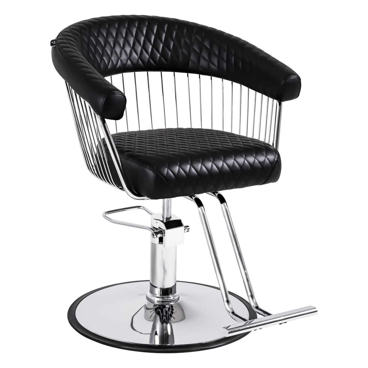 U-Shape Salon Styling Chair - Silver