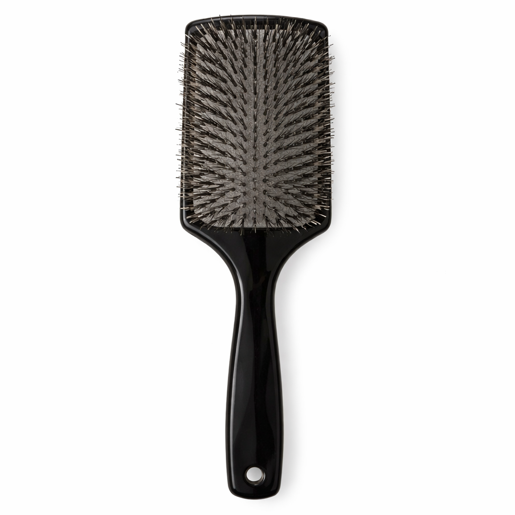 Bristle Paddle Detangling Hair Brush - Black