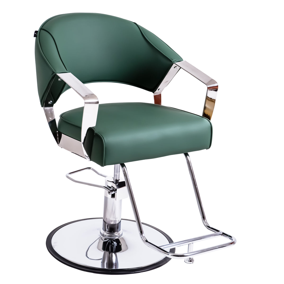Curved Back Salon Styling Chair - Green