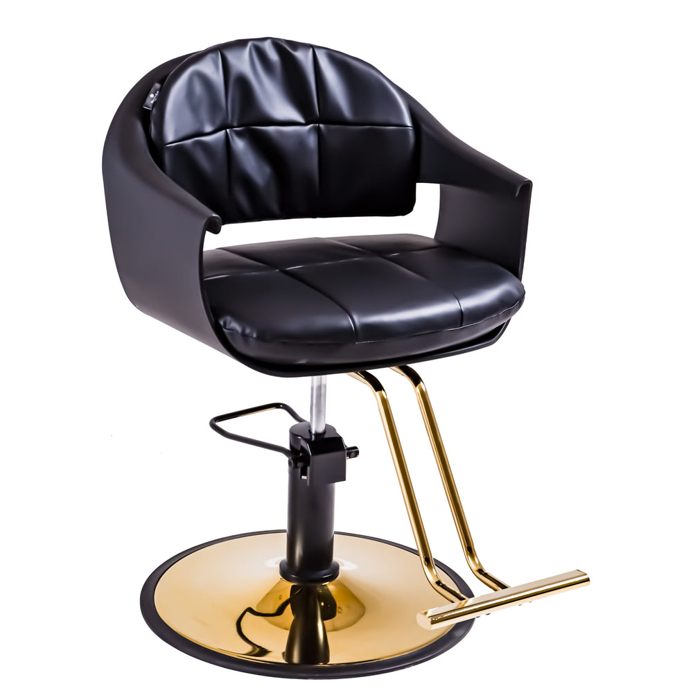 Black Leather Salon Styling Chair