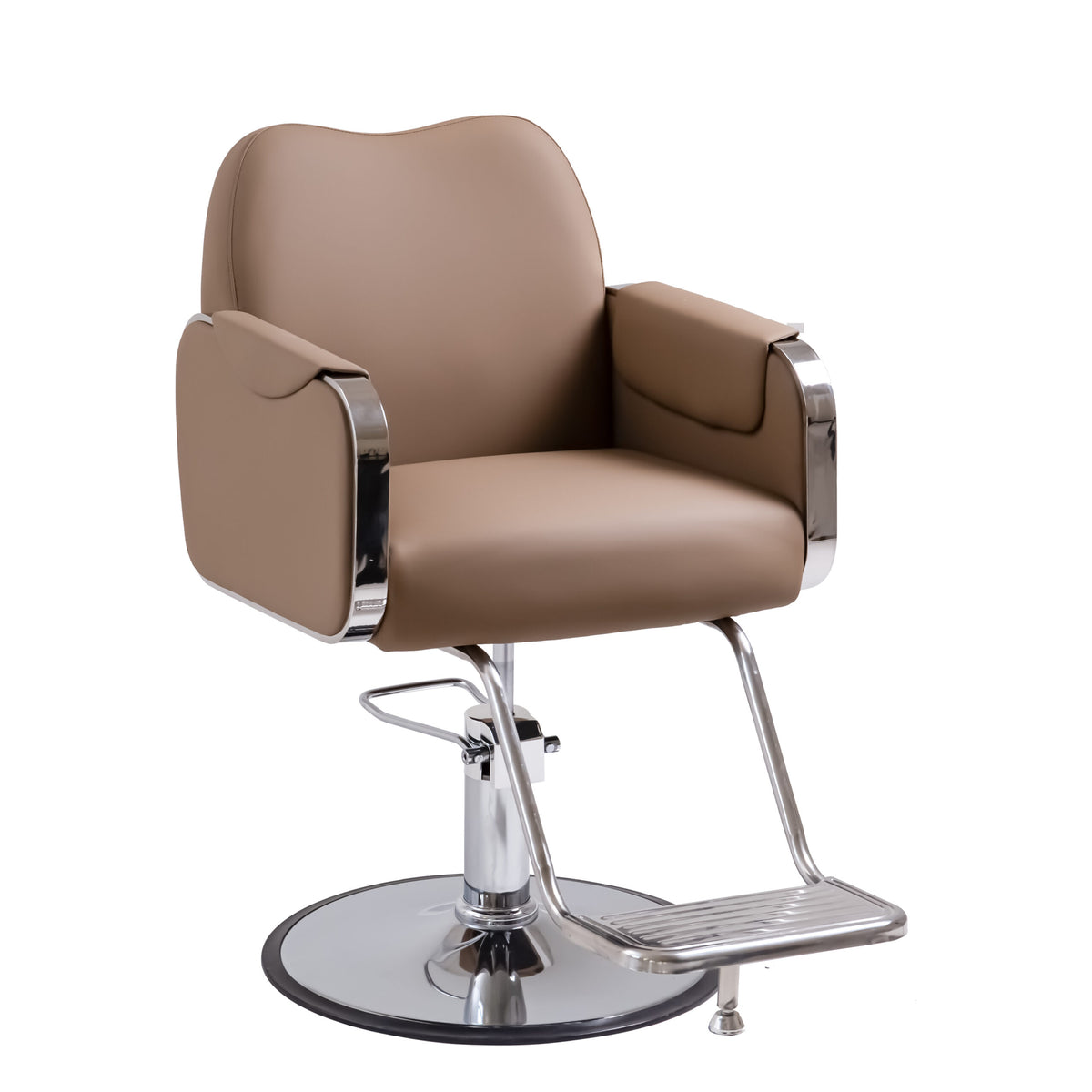Sculpted Back Salon Styling Chair - Brown