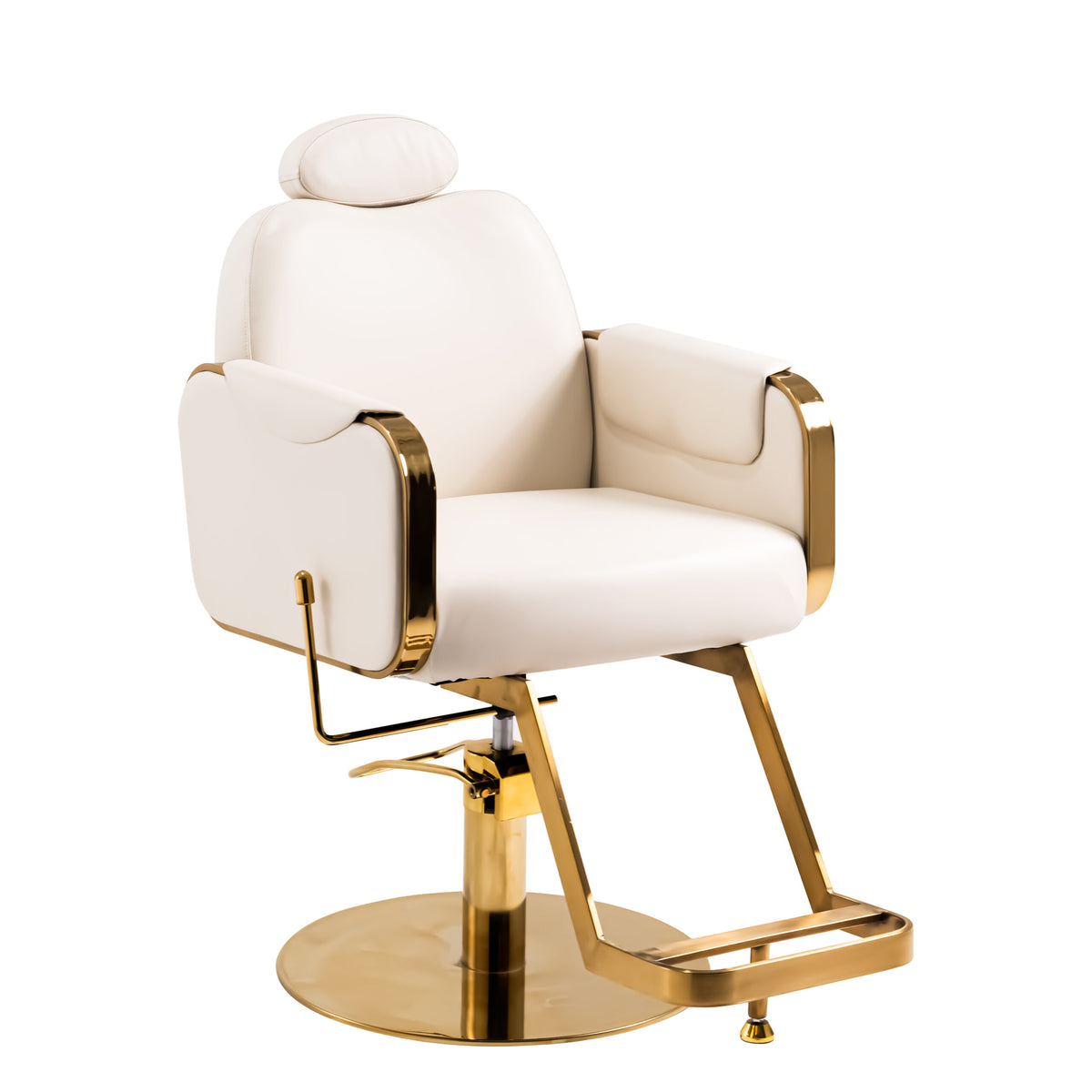Reclining Salon Styling Chair - White