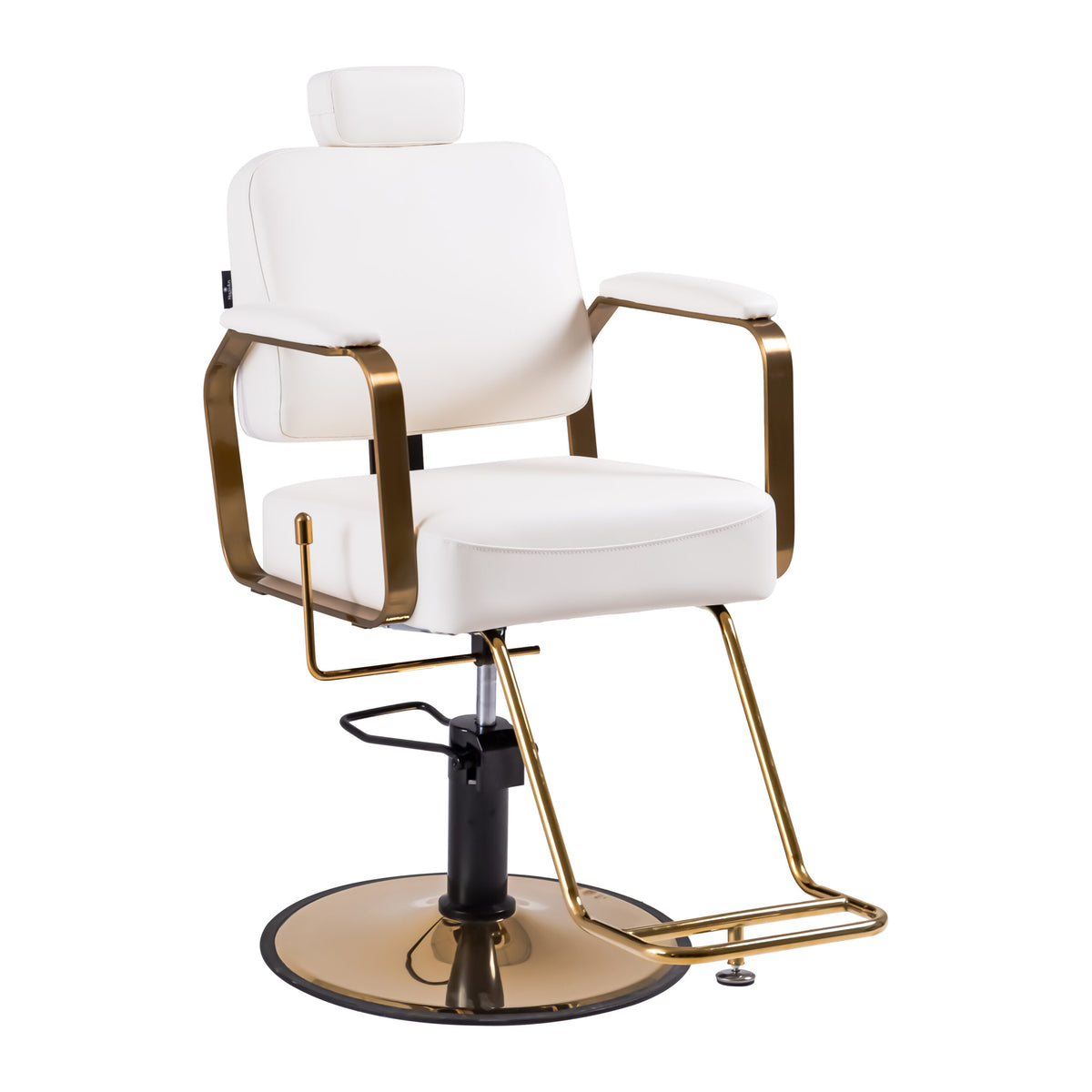 Reclining Multi-Use Salon Chair - White &amp; Gold
