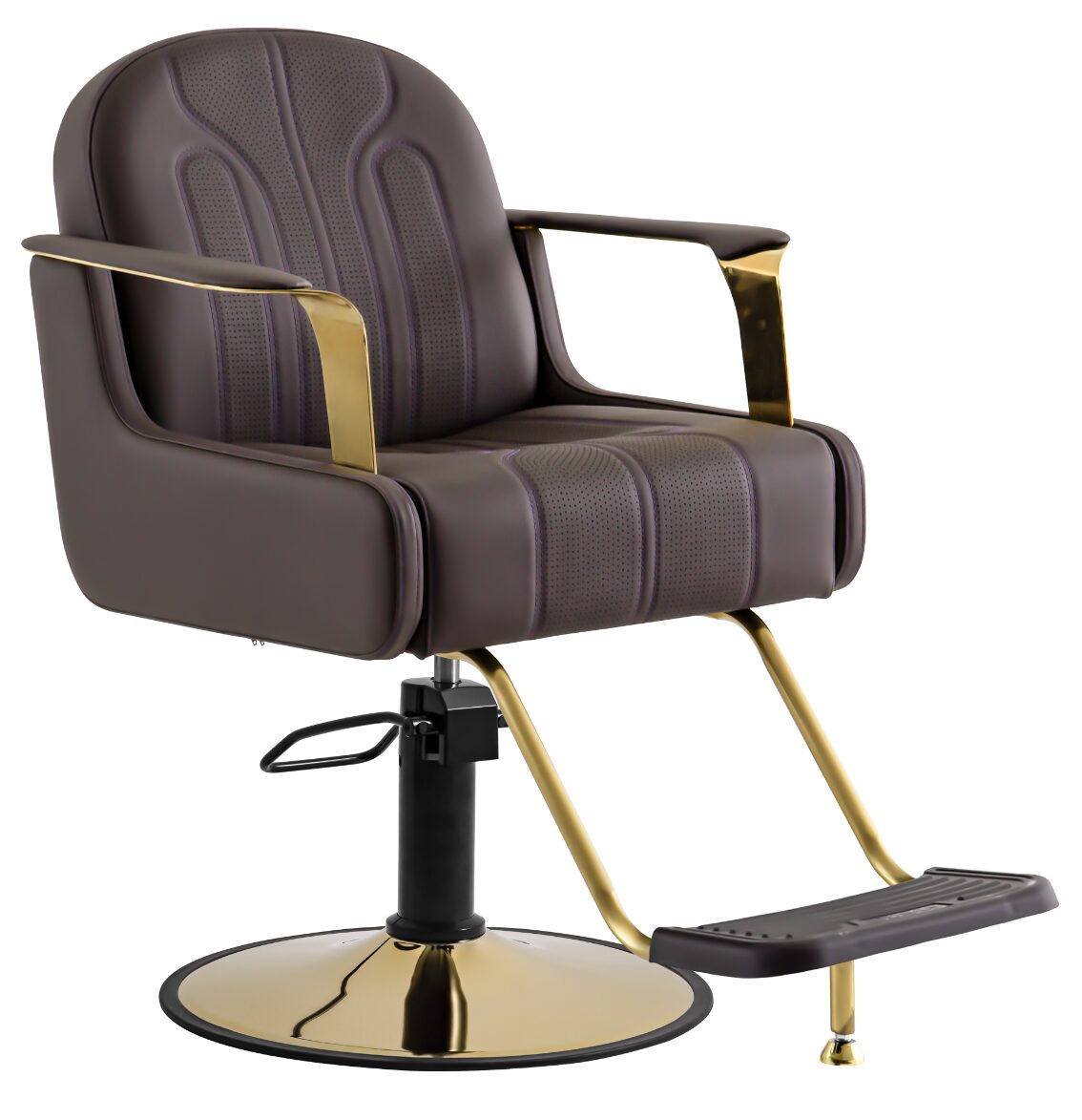 Sculpted Brown Salon Styling Chair