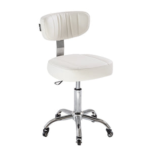 Adjustable Salon Stool - White