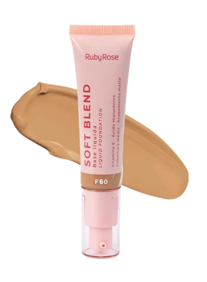 Ruby Rose Soft Blend Liquid Foundation - F60