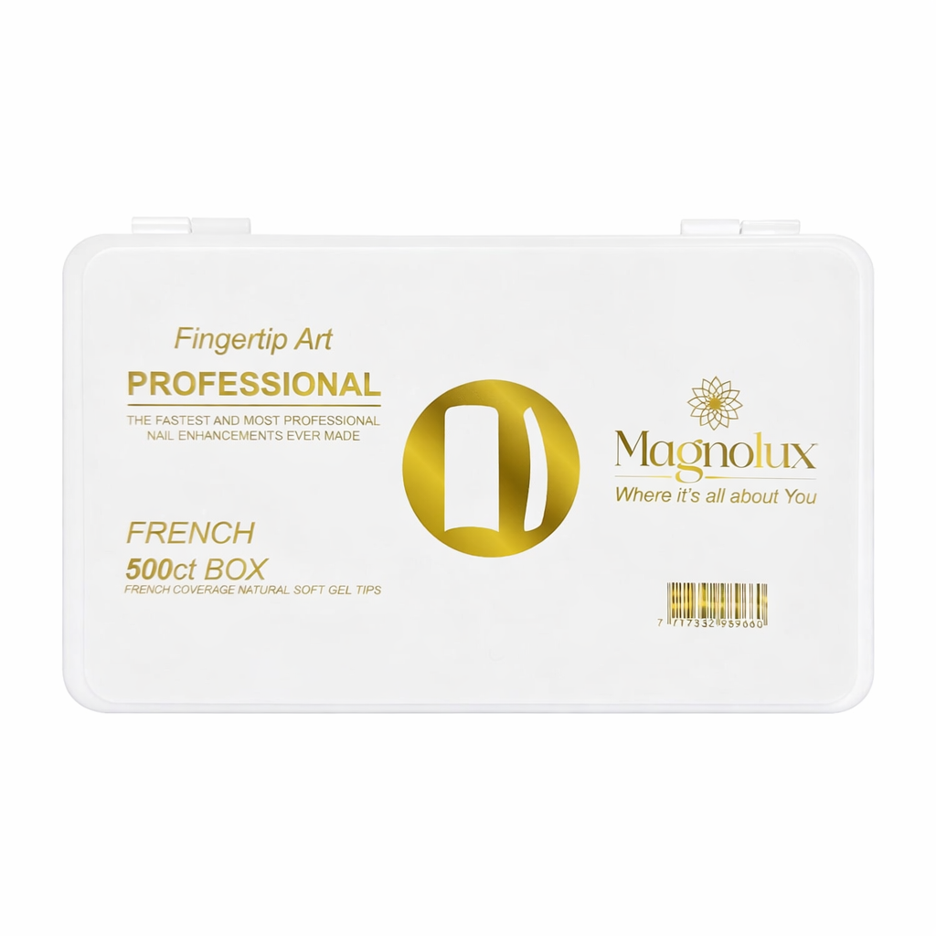 Magnolux Professional Half Cover Soft Gel Tips - French Half Cover White Square