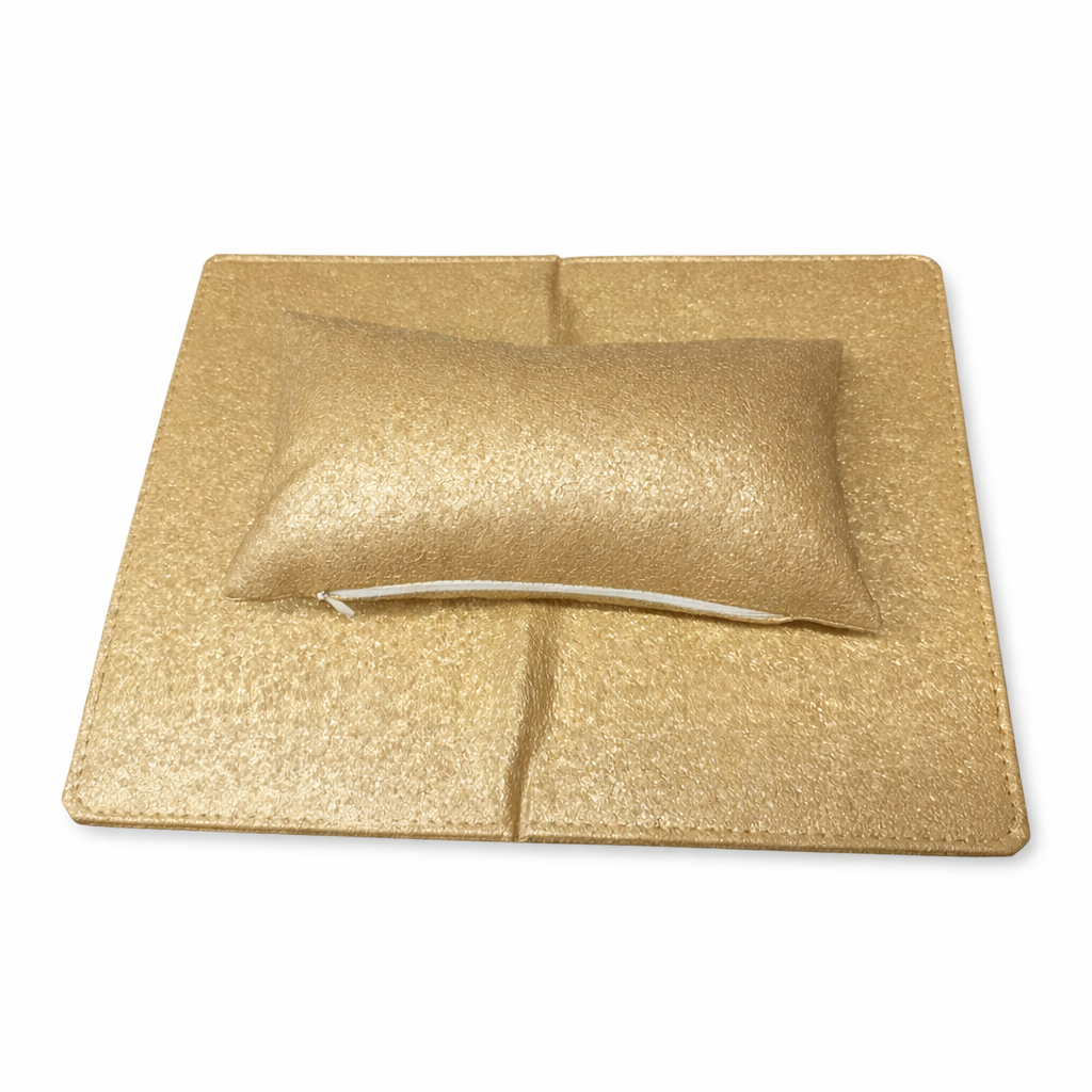 Nail Table Mat & Pillow - Gold