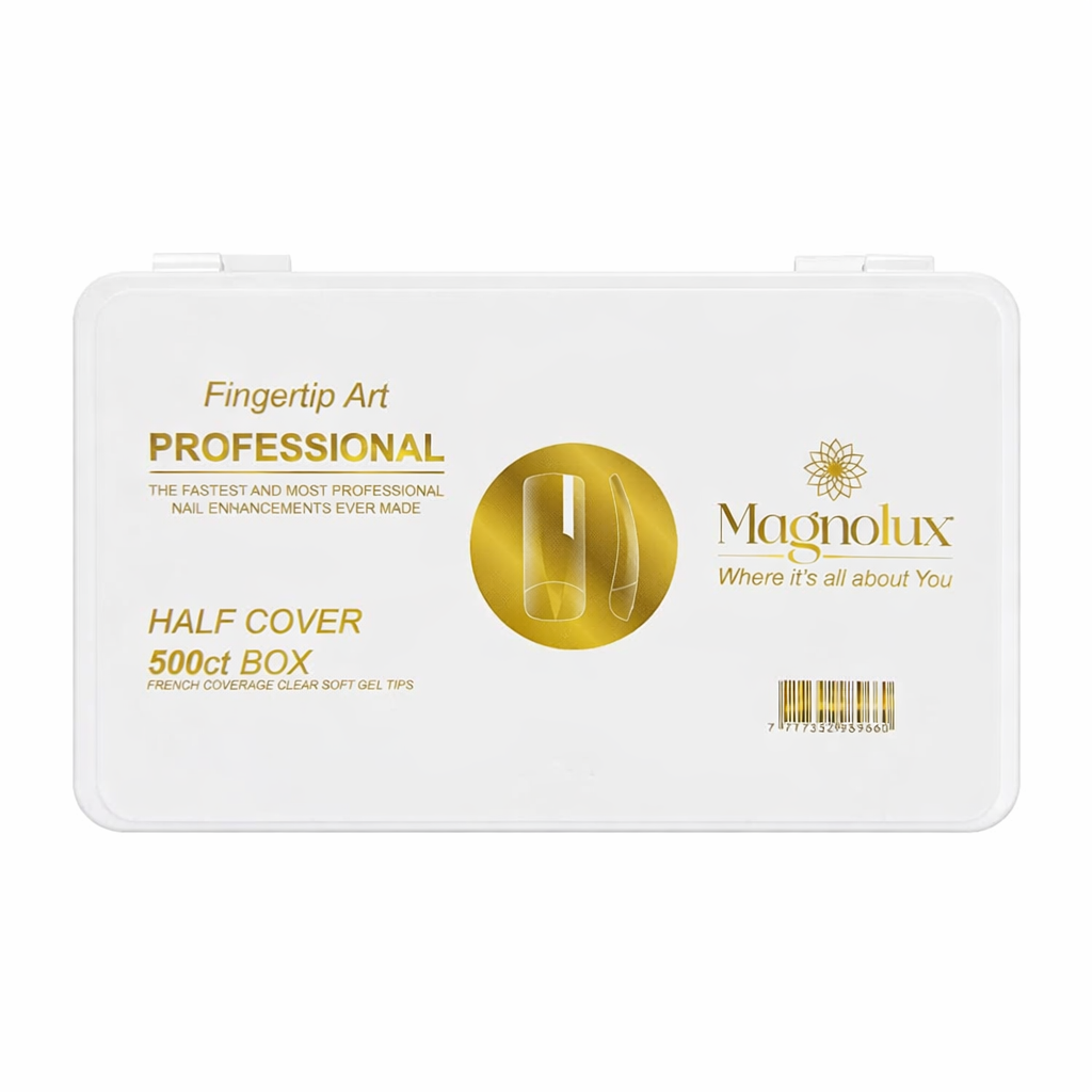 Magnolux Professional Half Cover Soft Gel Tips - Half Cover Clear Square