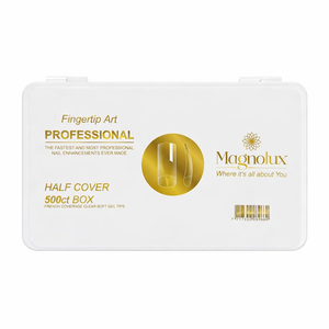 Magnolux Professional Half Cover Soft Gel Tips - Half Cover Clear Square