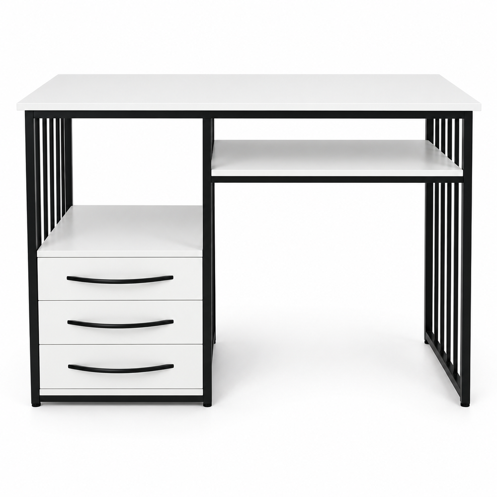Professional Manicure Table with Striped Side Design