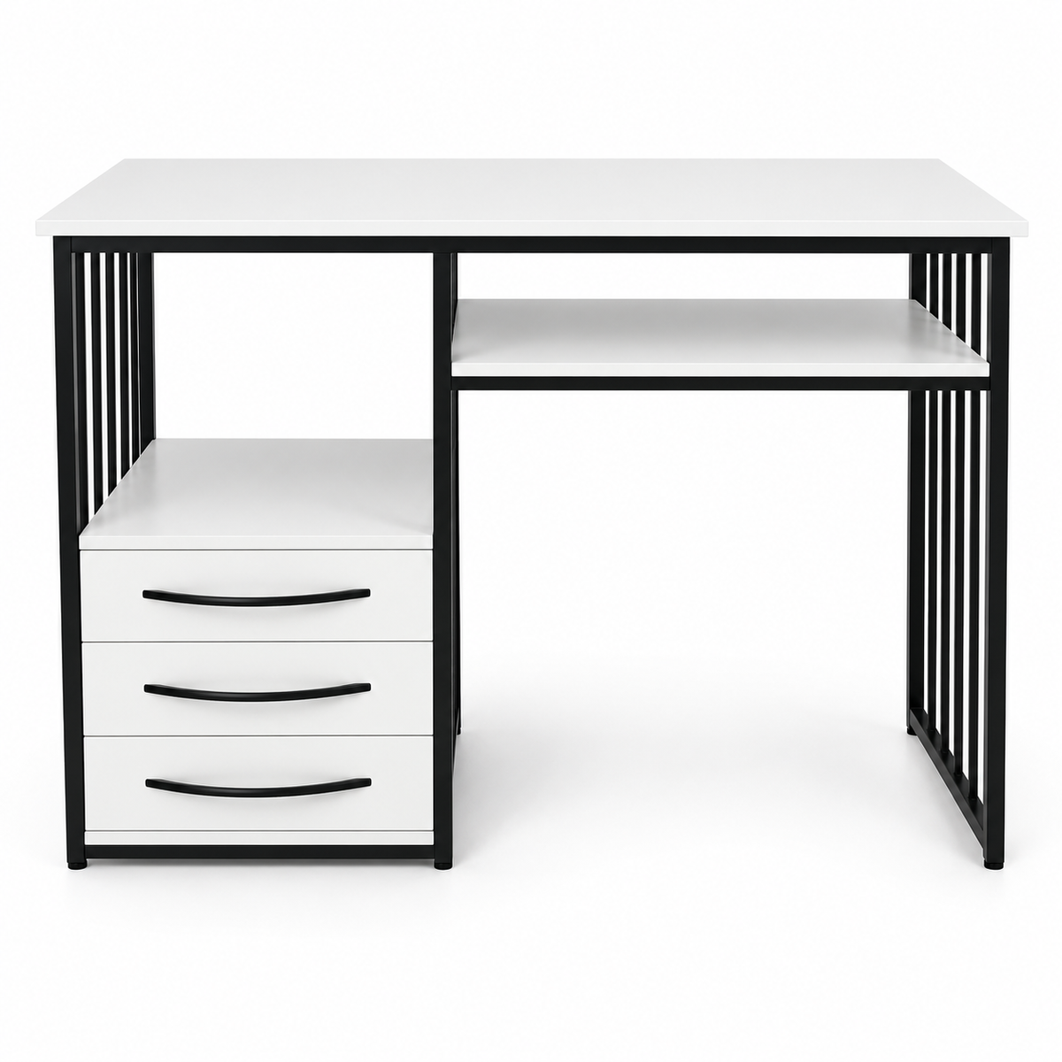 Professional Manicure Table with Striped Side Design