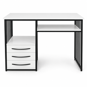 Professional Manicure Table with Striped Side Design
