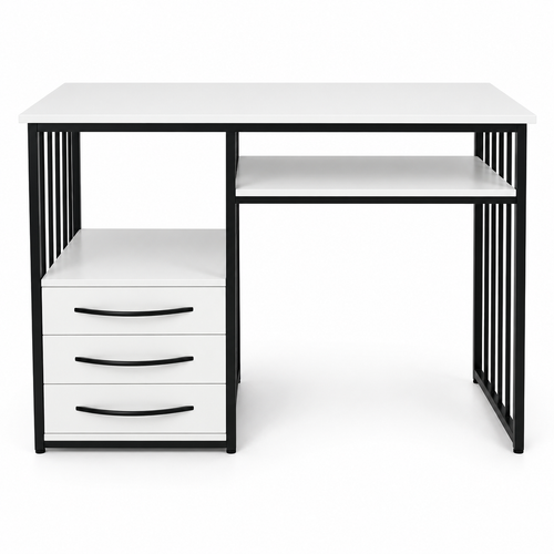 Professional Manicure Table with Striped Side Design