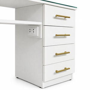 Modern Professional Manicure Table with Glass Top