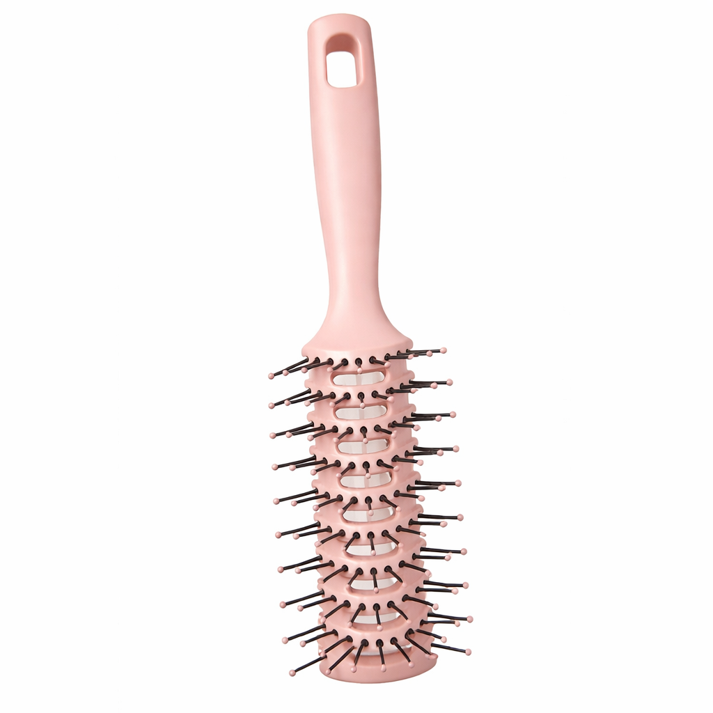 Curved Vent Hair Brush - Pink