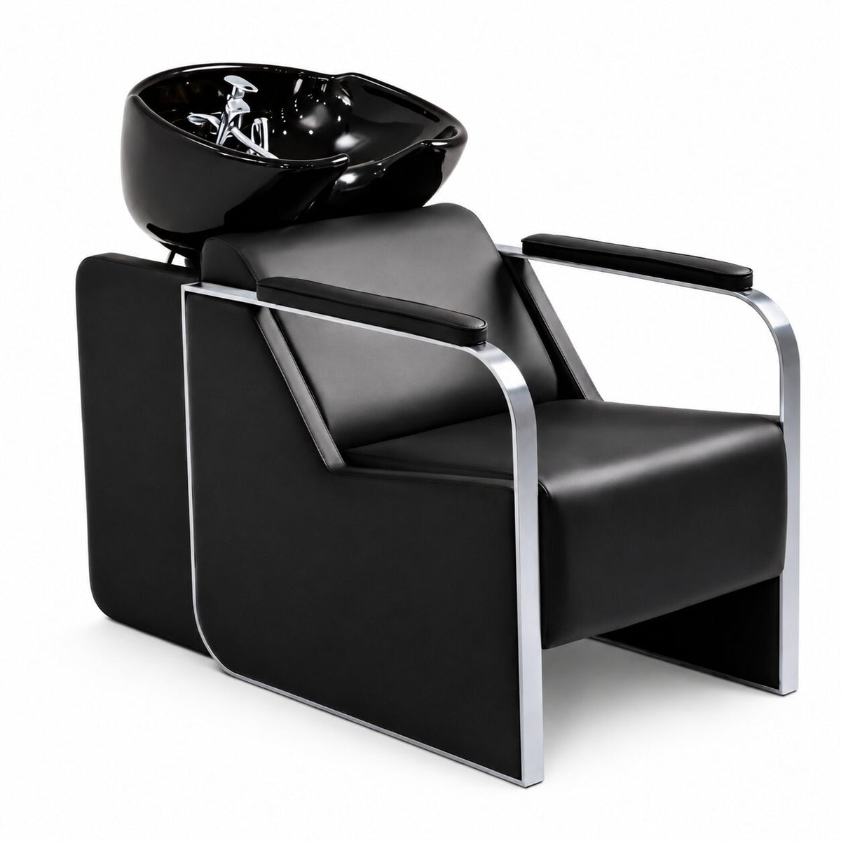 Modern Shampoo Backwash Unit - Silver