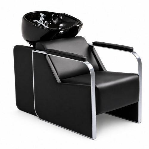 Modern Shampoo Backwash Unit - Silver