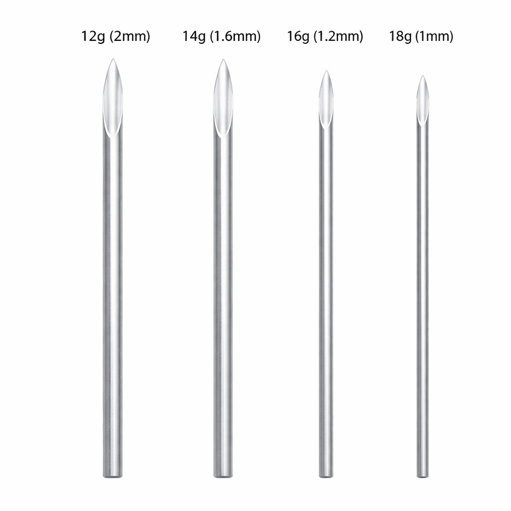 Stainless Steel Piercing Puncture Needle - 12