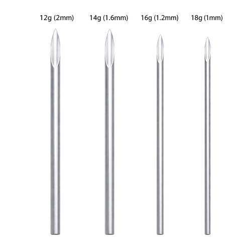 Stainless Steel Piercing Puncture Needle - 12