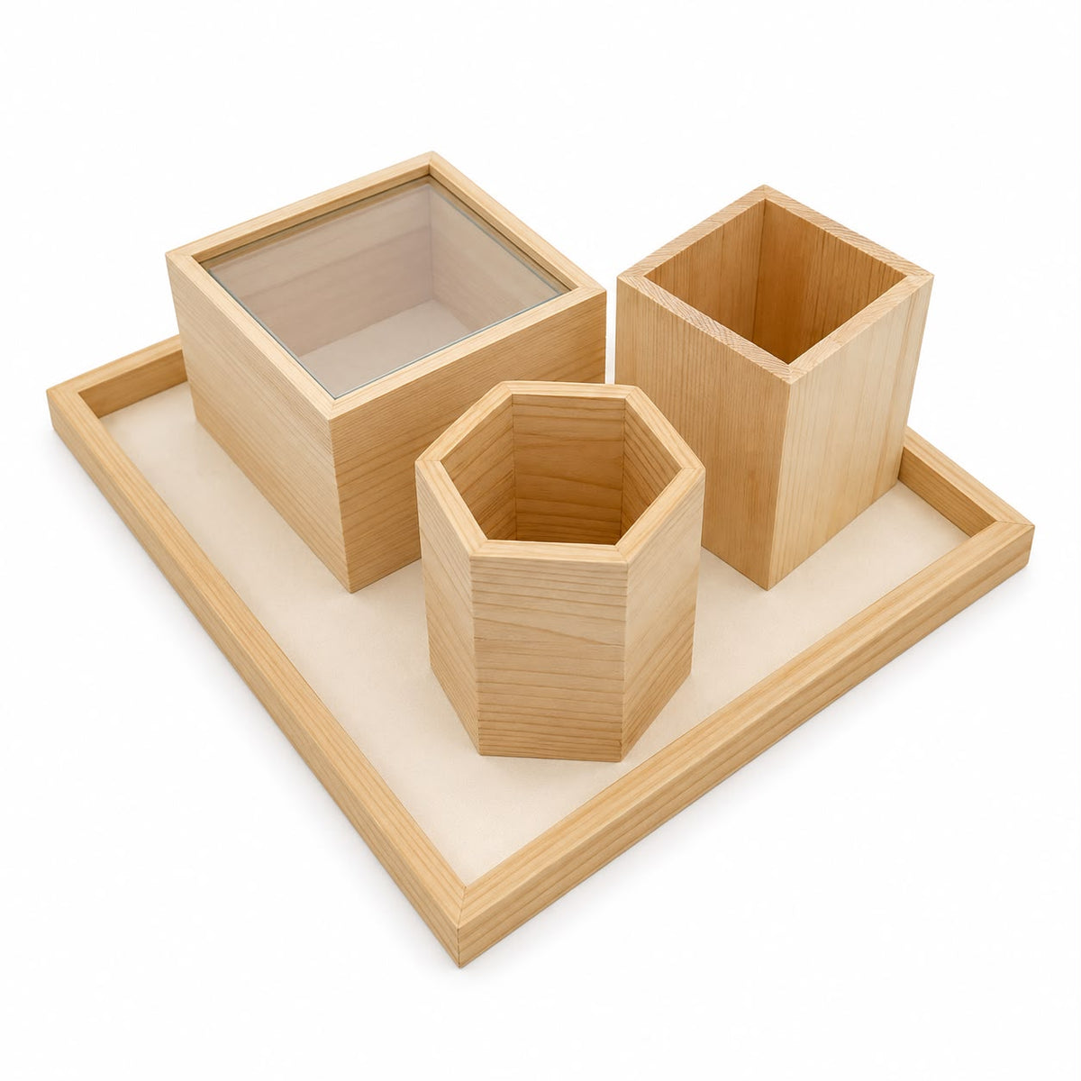 Wooden Organizer Set