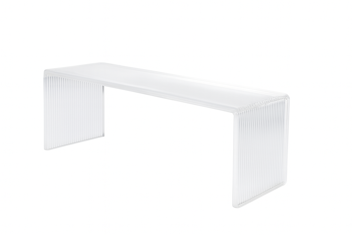 Acrylic Manicure Hand Rest - Ribbed Transparent