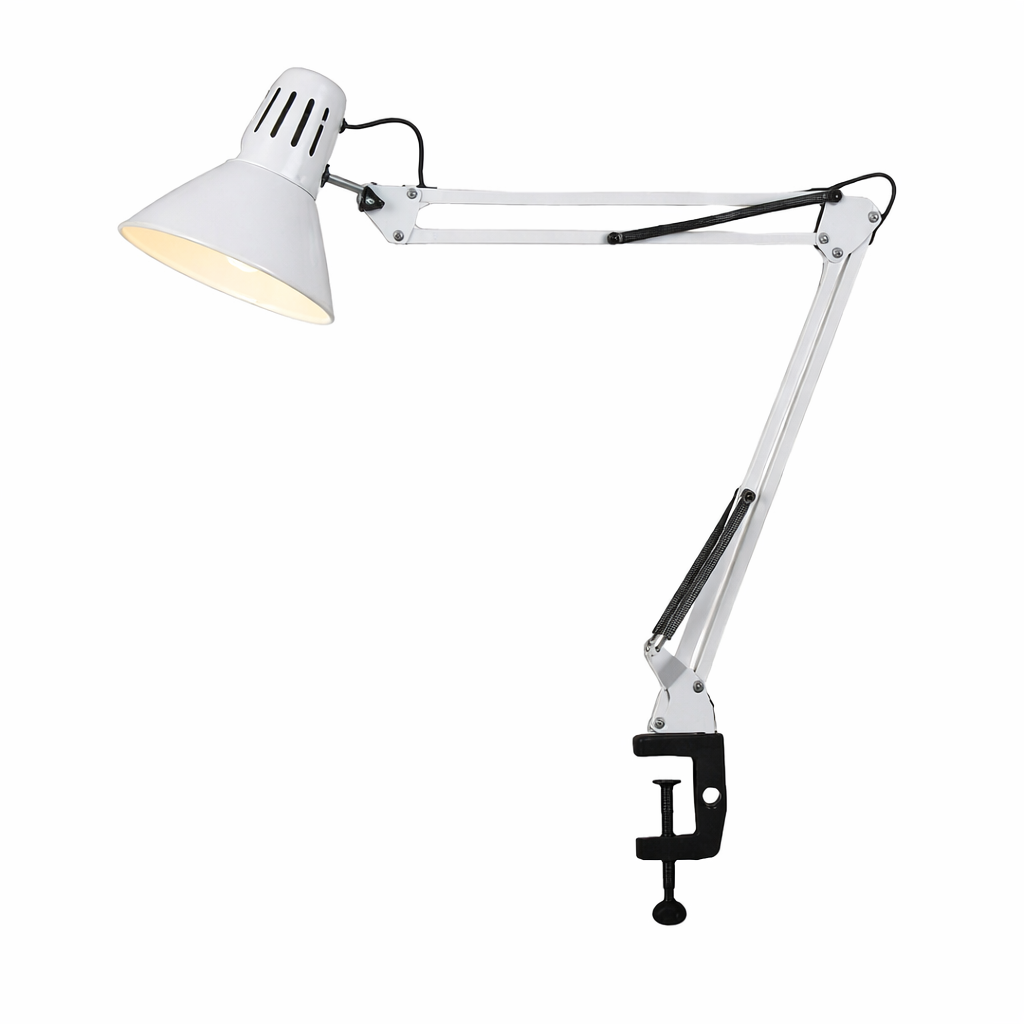 Adjustable Clamp Desk Light - White