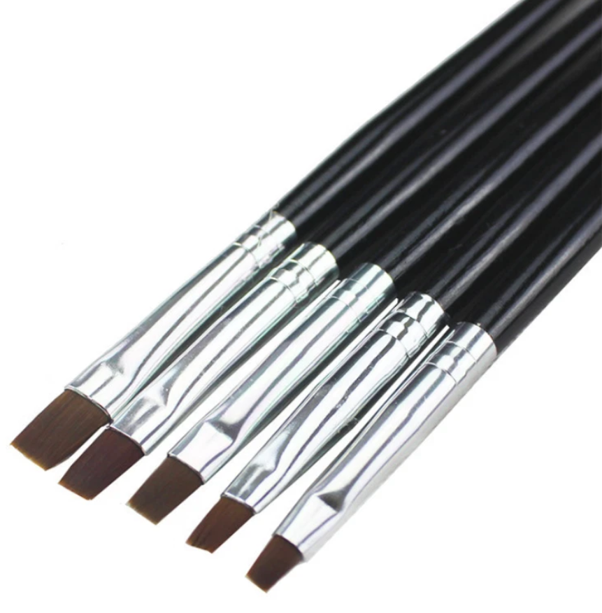 Black Nail Art Brush Set