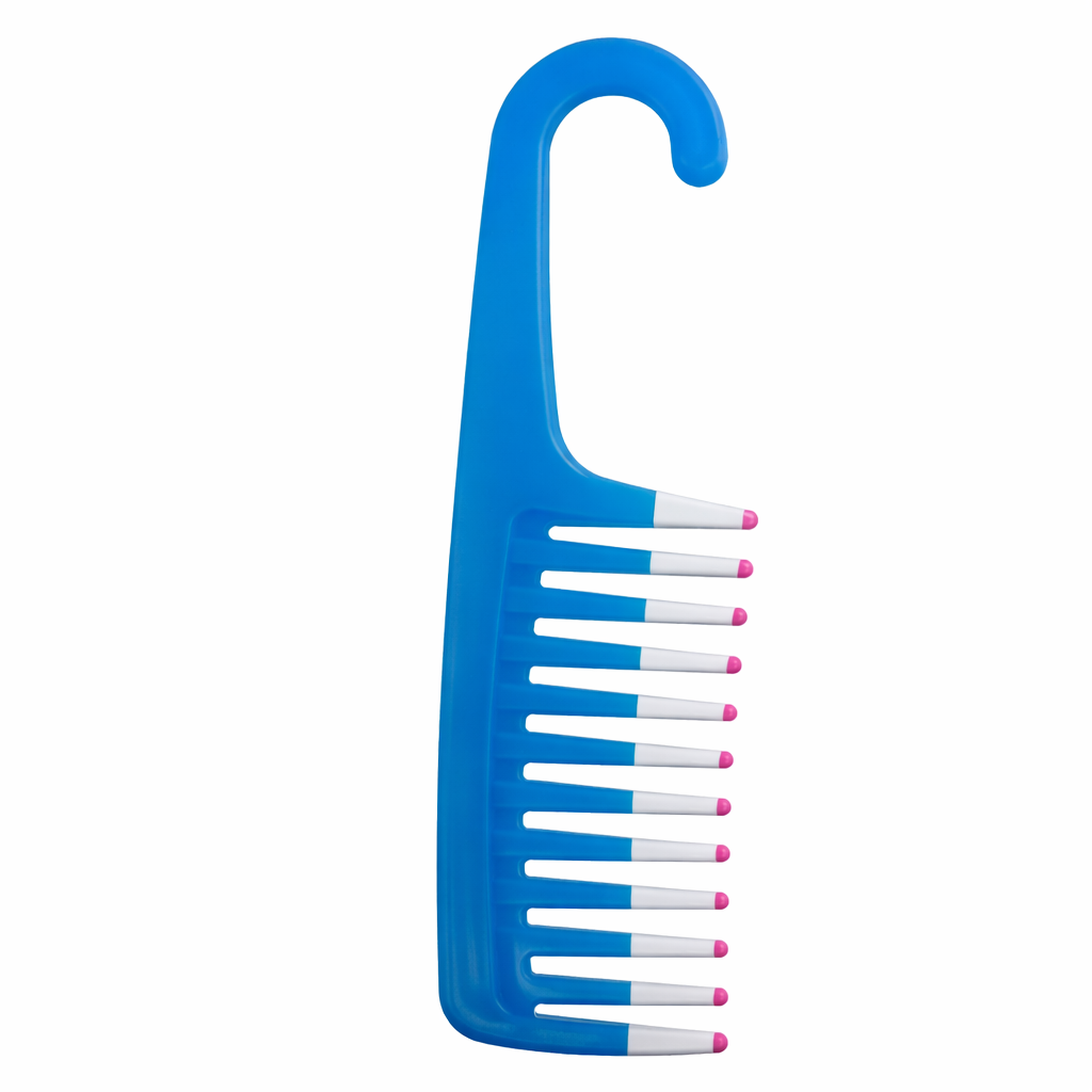 Wide Tooth Shower Comb - Blue