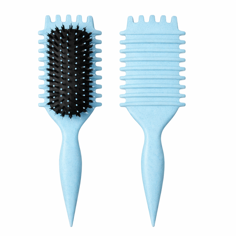 Curl Defining & Detangling Hair Brush - Blue