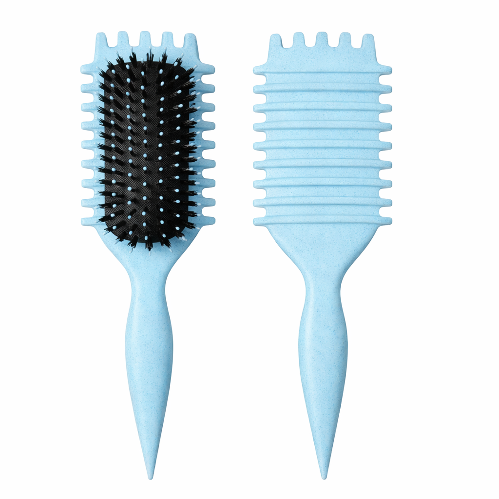 Curl Defining & Detangling Hair Brush - Blue