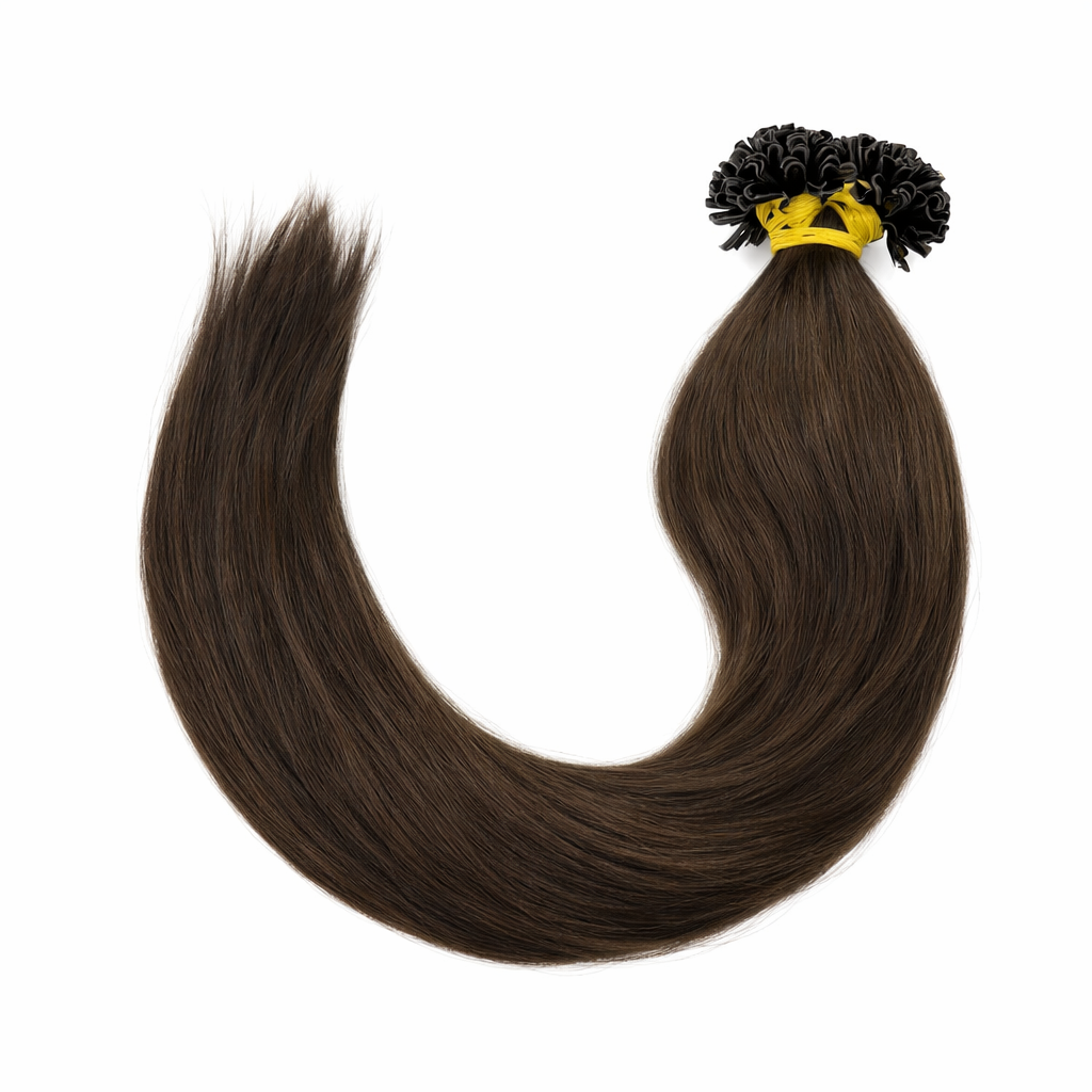 100 Pre-Bonded Hair Extensions Strands - Brown