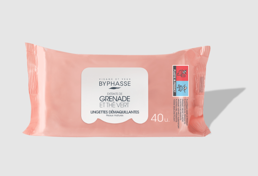Byphasse Make-Up Remover Wipes - Green Tea &amp; Pomegarante