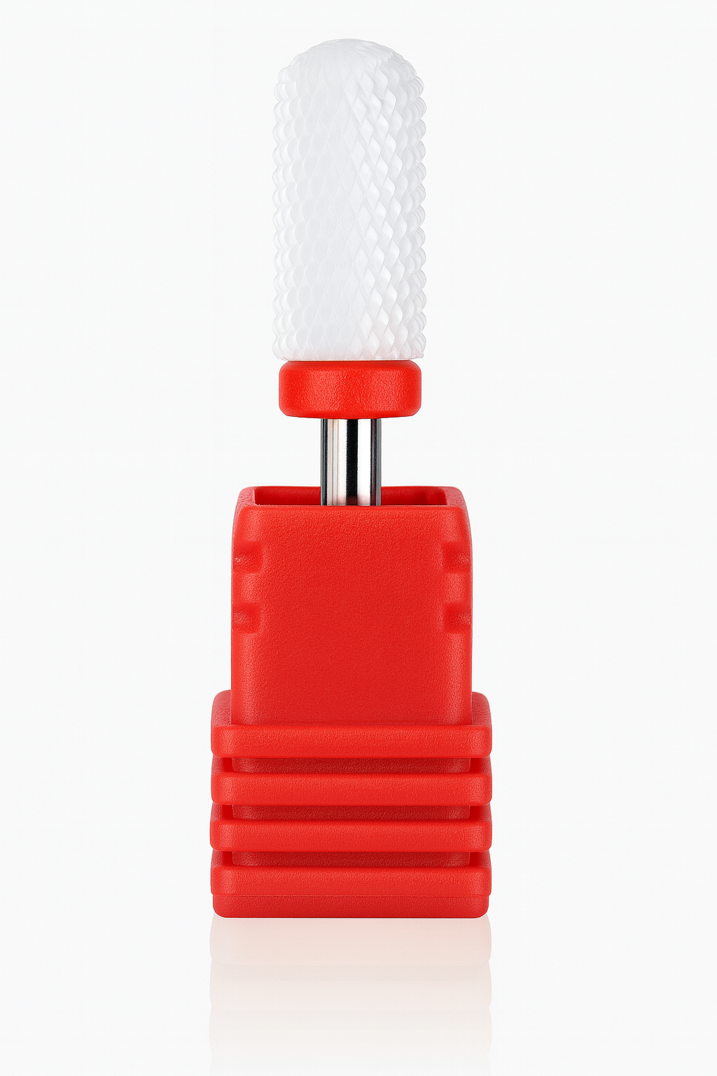 Ceramic Safety Barrel Nail Drill Bit - Red