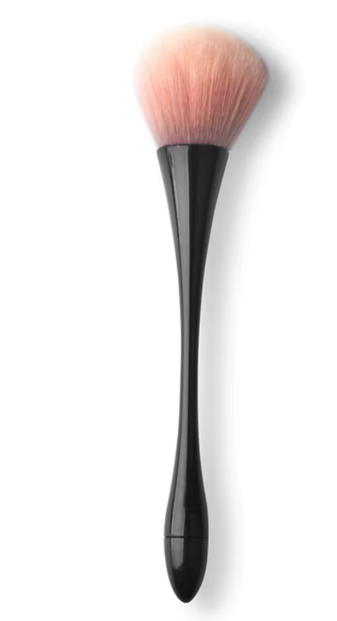 Chrome Long Handle Dust Brush - Black