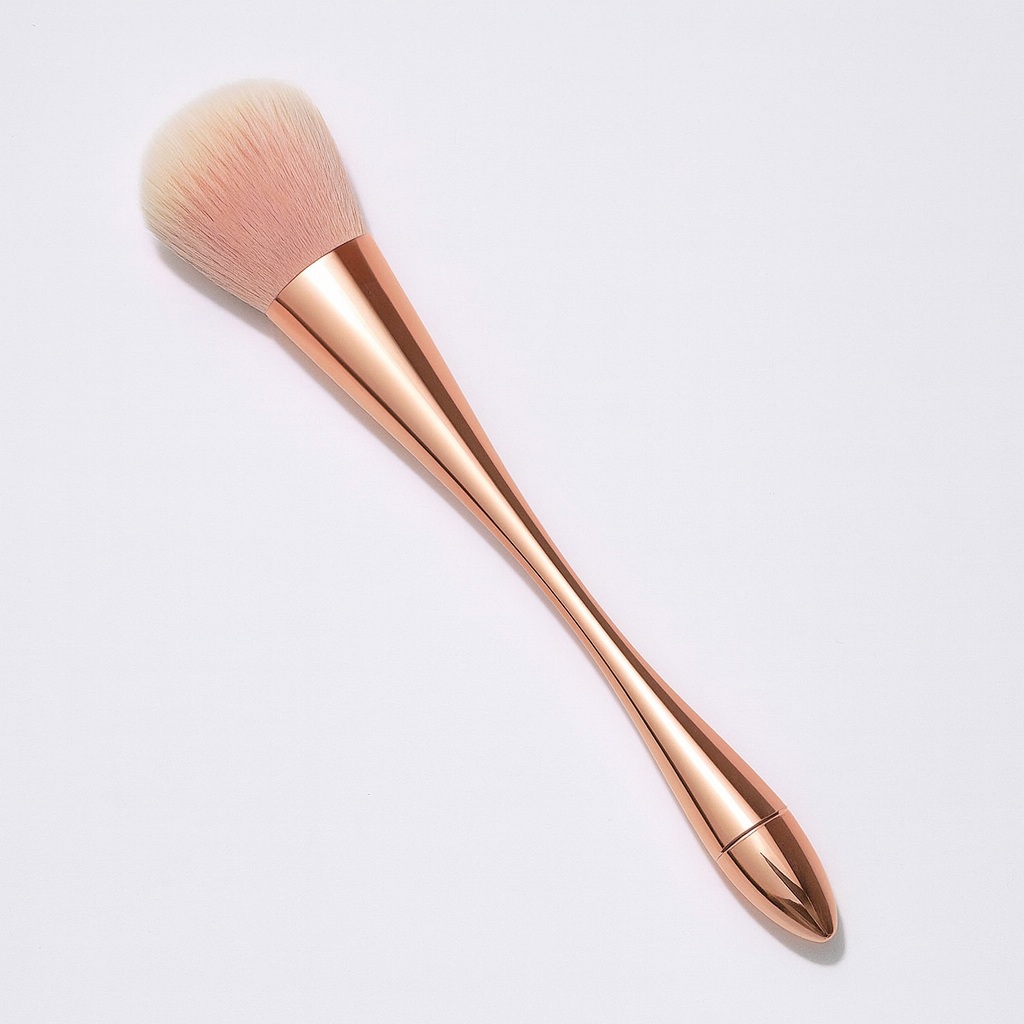 Chrome Long Handle Dust Brush - Pink